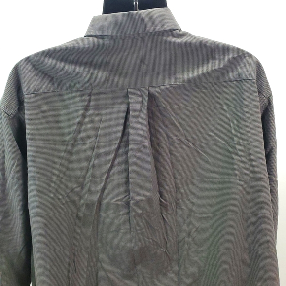 Roundtree & Yorke Men's 2XL XXL Dress Shirt Button Down Black Long Sleeve - Picture 5 of 9